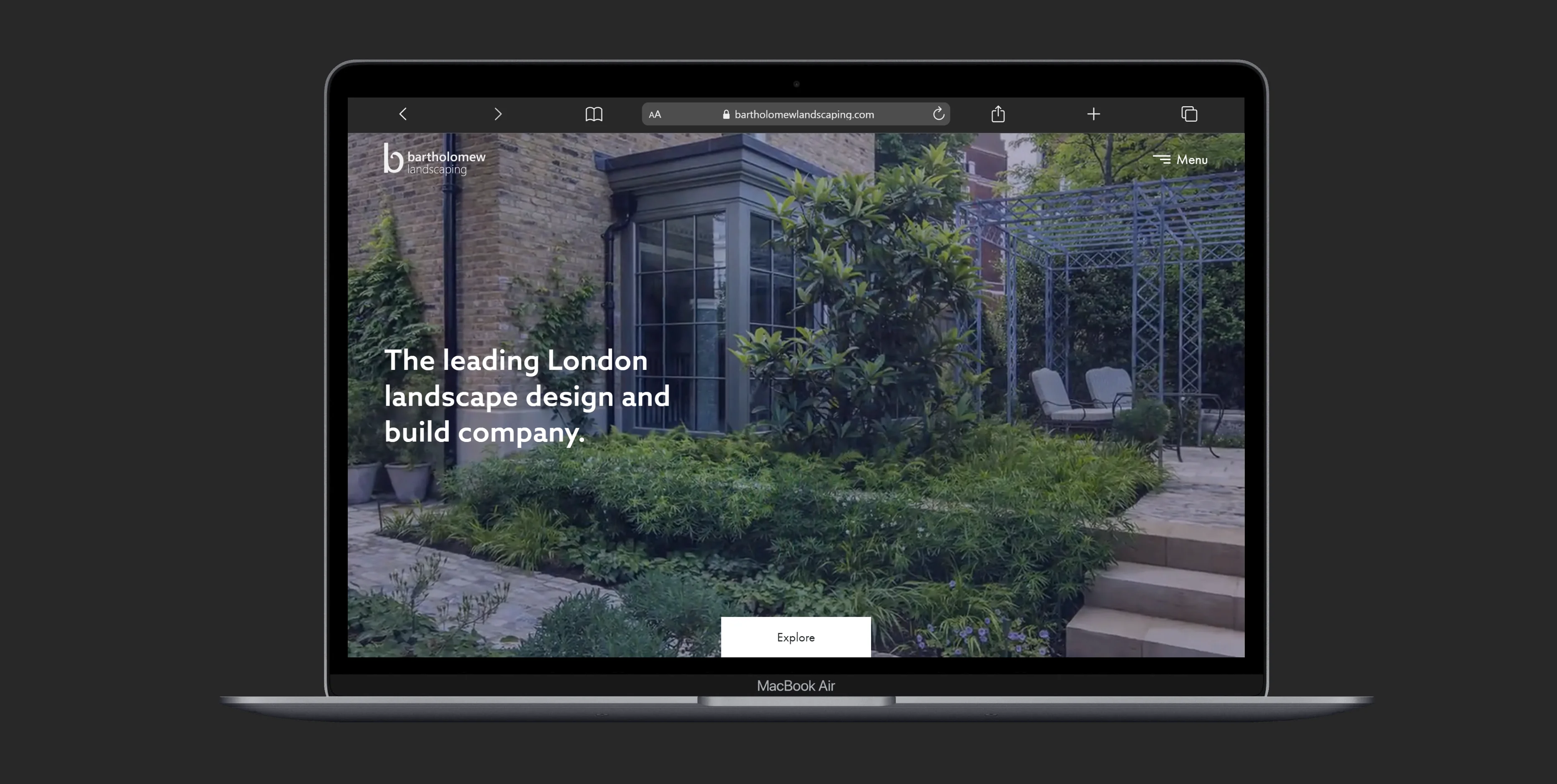 Bartholomew Landscaping website screenshot