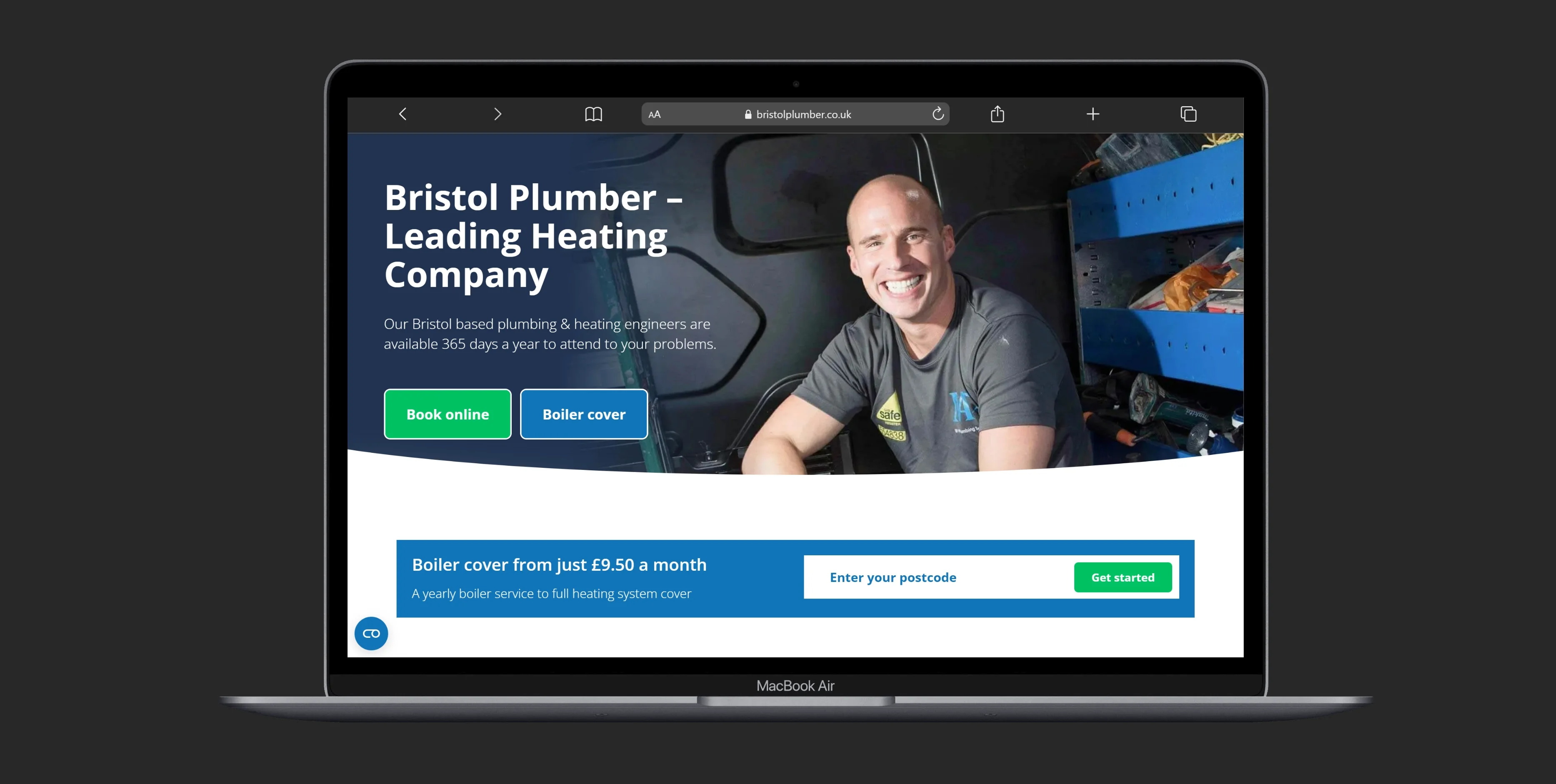 Bristol Plumber website screenshot