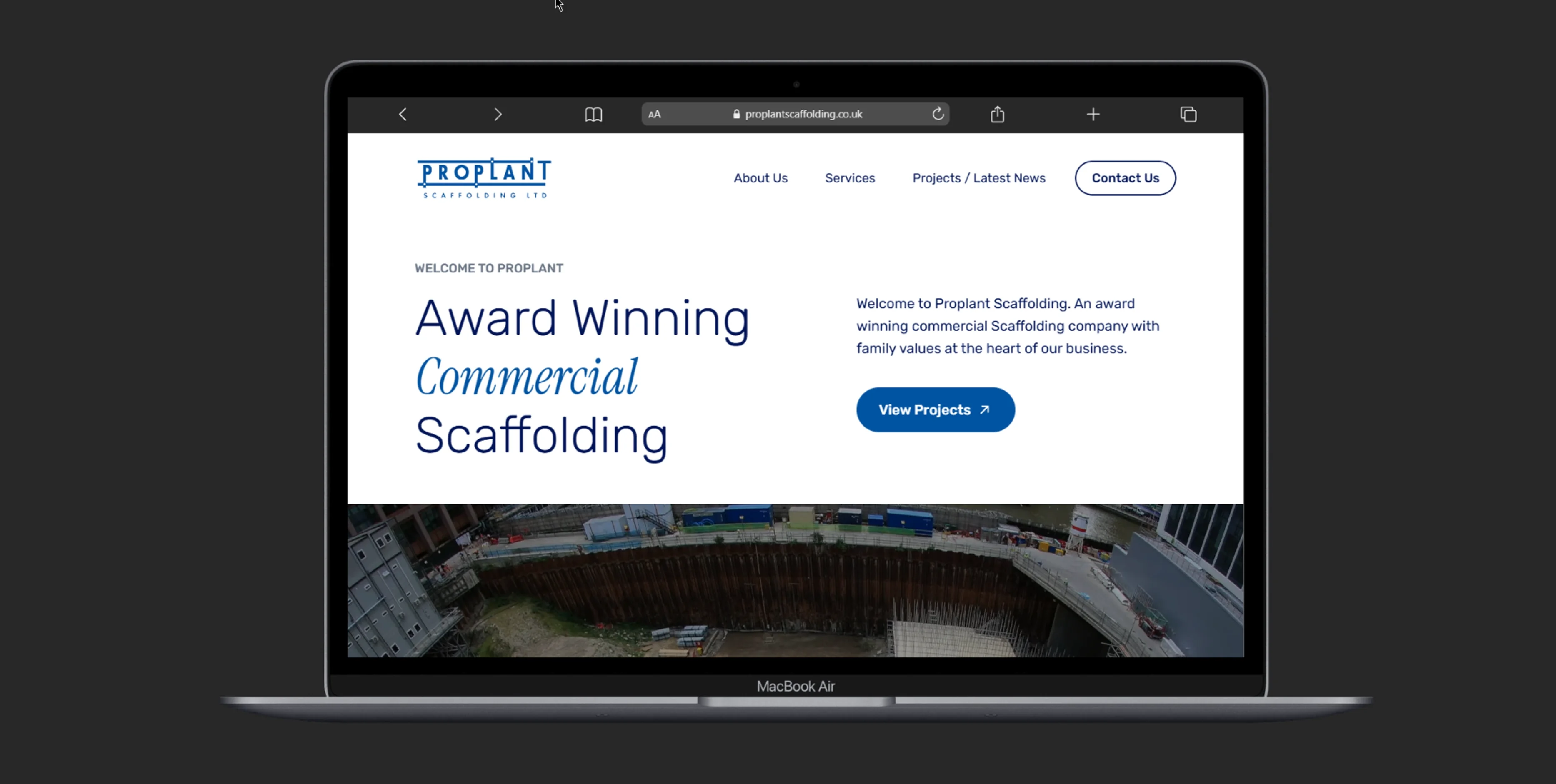 Proplant Scaffolding website screenshot