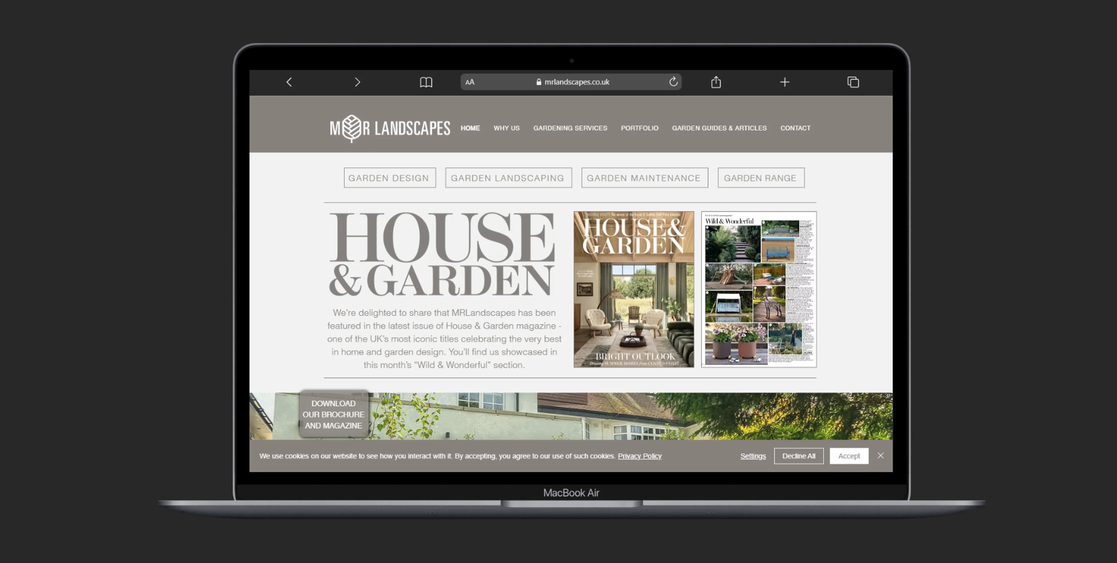 MR Landscapes website screenshot